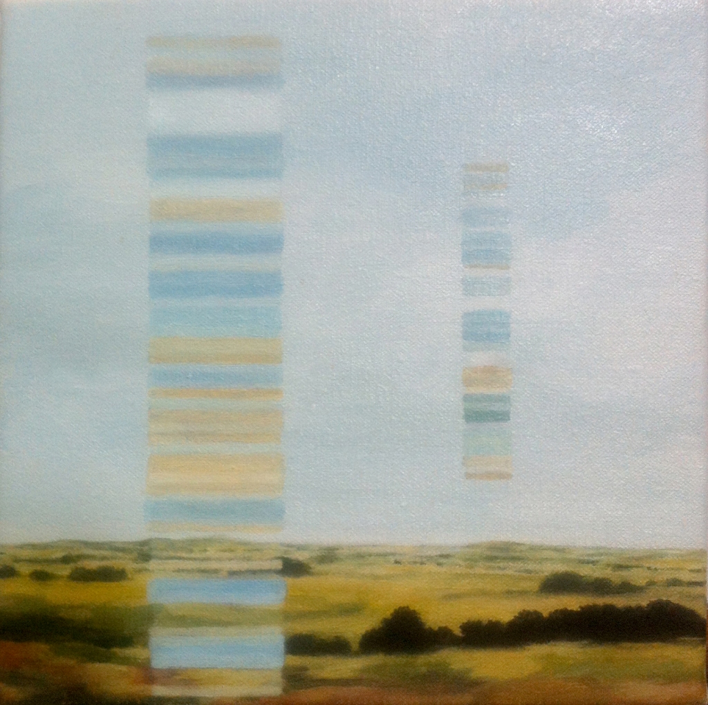 Encoded Landscape - Lake Colac. 2012. Oil on Linen