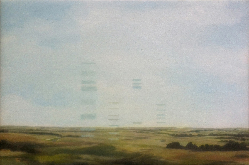 Encoded Landscape - Highton. 2012. Oil on cotton
